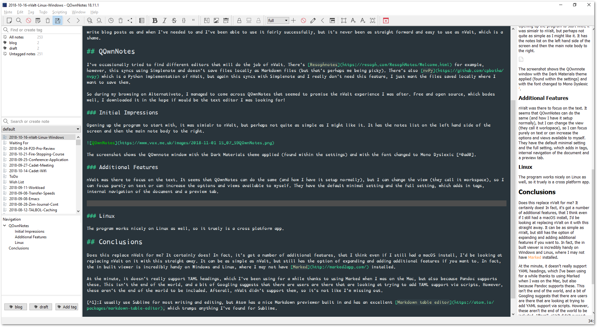 QOwnNotes Full View