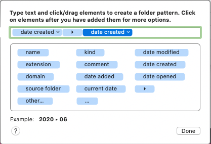 Date Filing Options